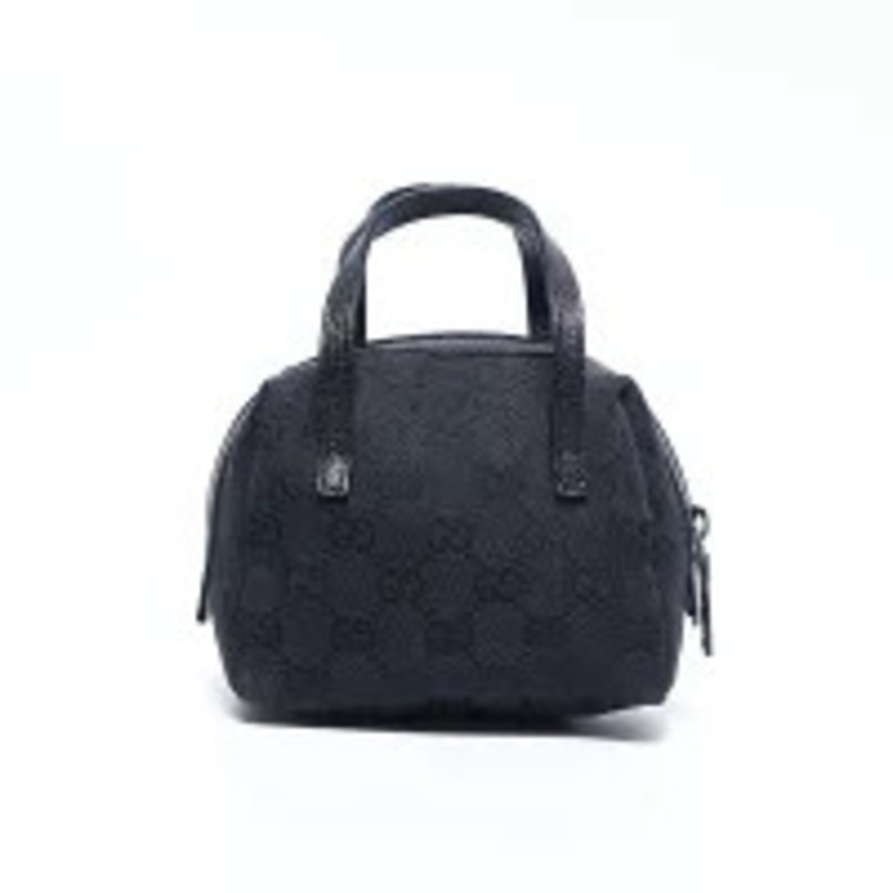 Gucci GG Canvas Clutch Boston Handbag Black - Picture 3 of 13